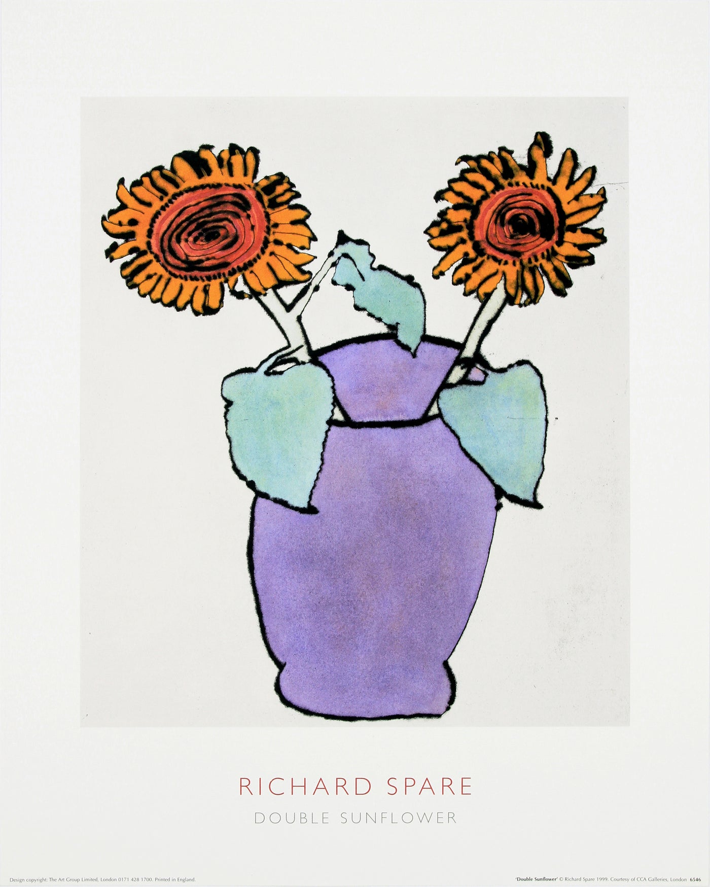The Art Group | Richard Spare - Double Sunflower - Original Vintage 90s Fine Art Poster (40 x 50 cm)