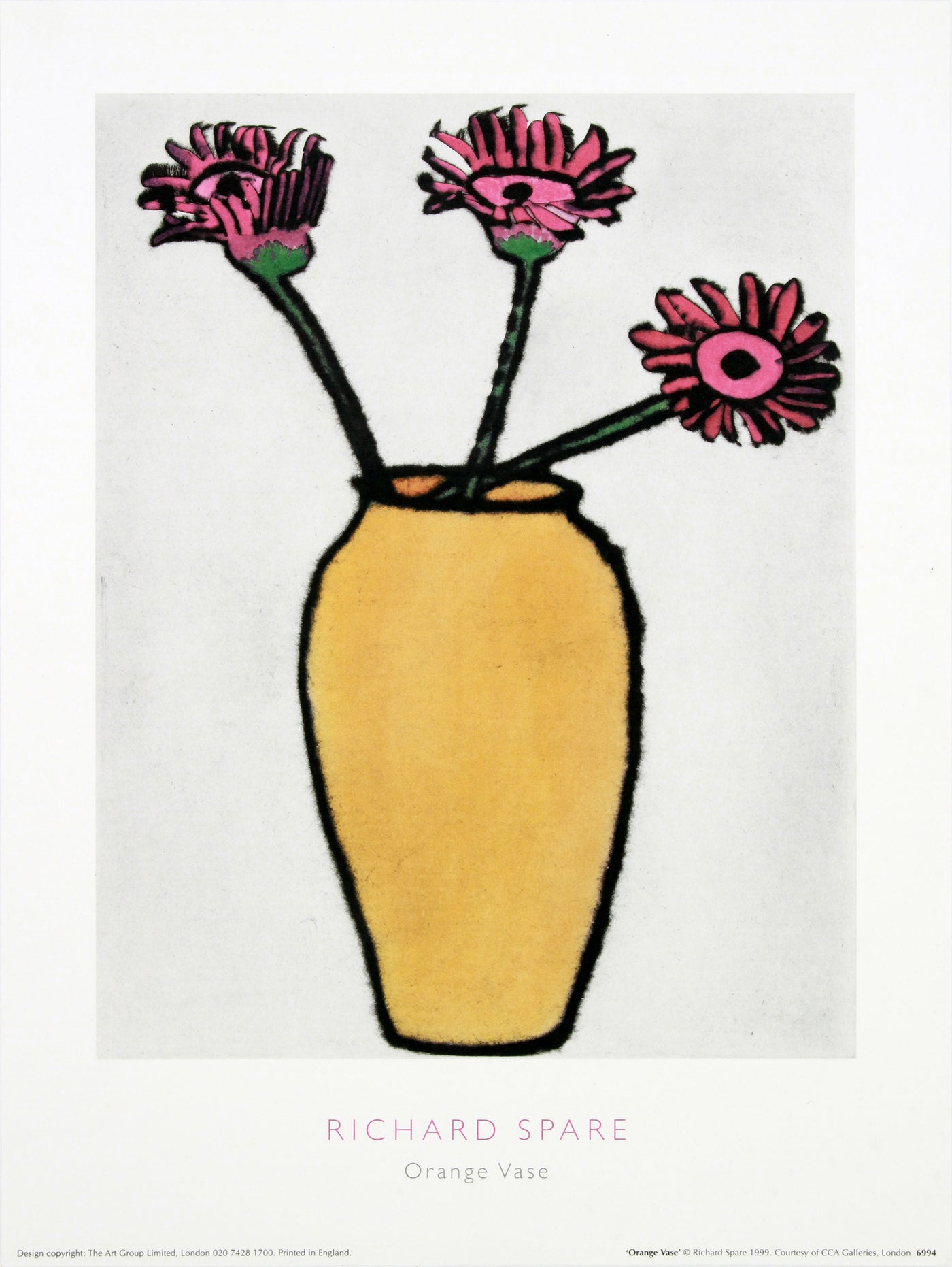 The Art Group | Richard Spare - Orange Vase - Original Vintage 90s Fine Art Poster (30 x 40 cm)