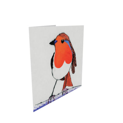 Set of 10: Zero Plastic | Richard Spare - 'Dapper Robin' - Plastic-Negative Art Greetings Card (15 x 15 cm)