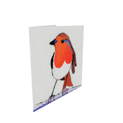 Set of 5: Zero Plastic | Richard Spare - 'Dapper Robin' - Plastic-Negative Art Greetings Card (15 x 15 cm - Single Design)