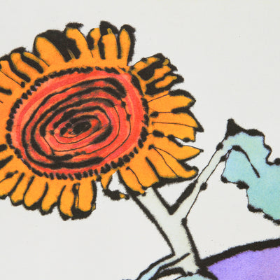 The Art Group | Richard Spare - Double Sunflower - Original Vintage 90s Fine Art Poster (40 x 50 cm)