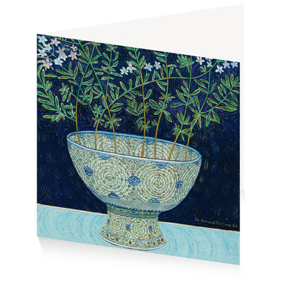Royal Academy | Leonard McComb - 'Jasmine Flowers Provence, Turkish Bowl' - Art Greetings Card (15 x 15 cm)