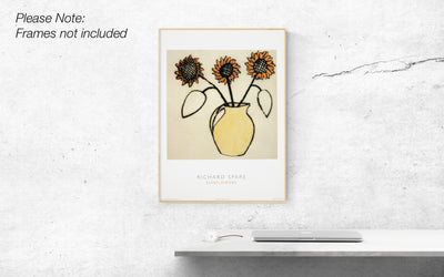Habitat | Richard Spare - Sunflowers - Original Vintage 90s Fine Art Poster (40 x 50 cm)