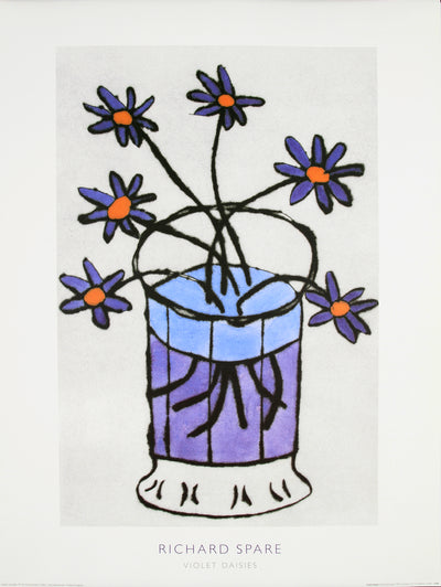 The Art Group | Richard Spare - Violet Daisies - Original Vintage 90s Fine Art Poster (60 x 80 cm)
