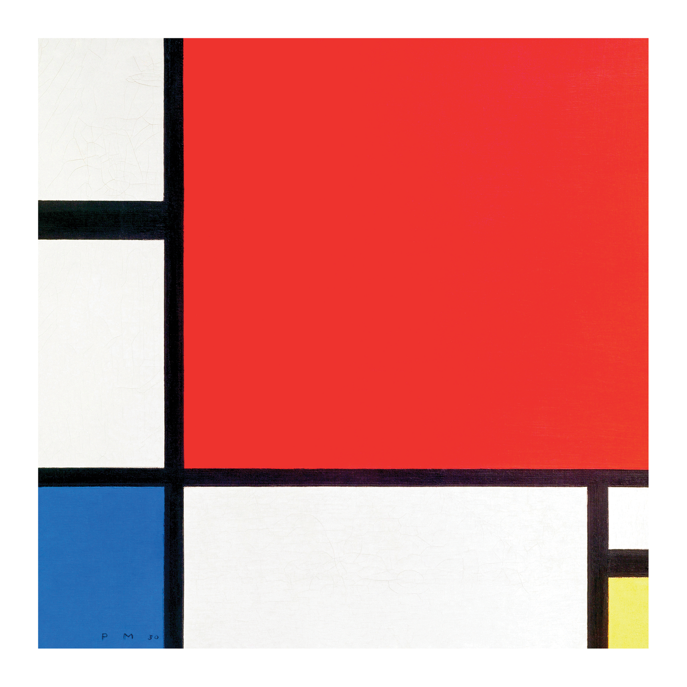 Zero Plastic | Piet Mondrian - 'Composition with Red, Blue and Yellow' - Plastic-Negative Art Greetings Card (15 x 15 cm)