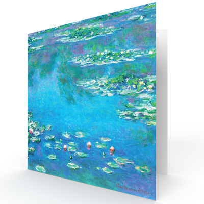 Zero Plastic | Claude Monet - 'Water Lilies' - Plastic-Negative Art Greetings Card (15 x 15 cm)