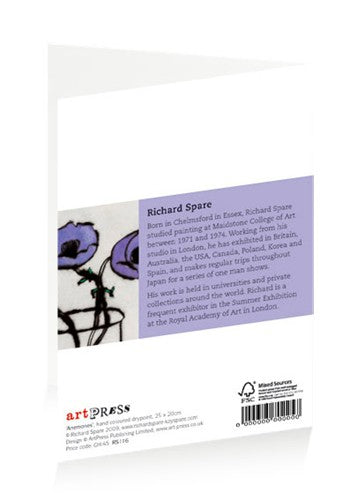 ArtPress | Richard Spare - 'Anemones' - Art Greetings Card (17 x 12 cm)