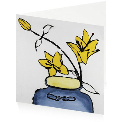 ArtPress | Richard Spare - 'Japanese Vase with Lilies' - Art Greetings Card (15 x 15 cm)