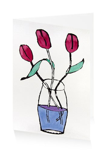 ArtPress | Richard Spare - 'Pink Tulips' - Art Greetings Card (17 x 12 cm)