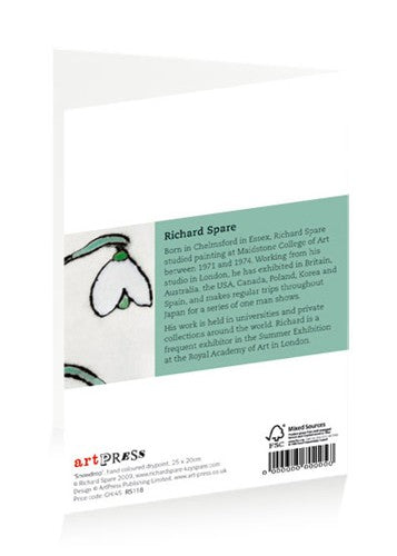 ArtPress | Richard Spare - 'Snowdrop' - Art Greetings Card (17 x 12 cm)