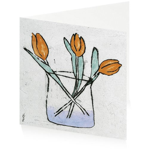 ArtPress | Richard Spare - 'Tulip Trio' - Art Greetings Card (15 x 15 cm)