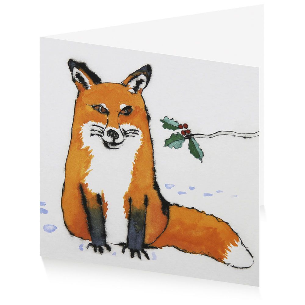 Royal Academy | Richard Spare - 'Winter Fox' - Merry Christmas | Set of 10 Art Christmas Cards (15 x 15 cm)